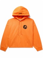 Acne Studios - Fester H U Logo-Print Cotton-Jersey Hoodie - Orange