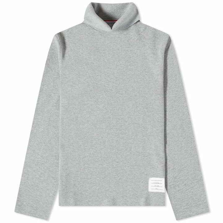 Photo: Thom Browne Men's Long Sleeve Turtleneck T-Shirt in Light Grey