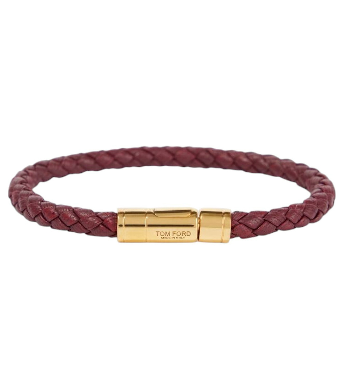 【関税＆送料込み】Tom Ford Braided Brown Leather Bracelet JM005-ICL002G_1B023_OS_B