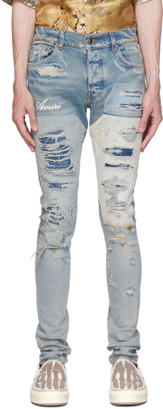 Photo: AMIRI Blue Paneled Jeans
