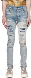 AMIRI Blue Paneled Jeans