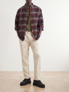 Mr P. - Tapered Pleated Cotton and Cashmere-Blend Trousers - Neutrals