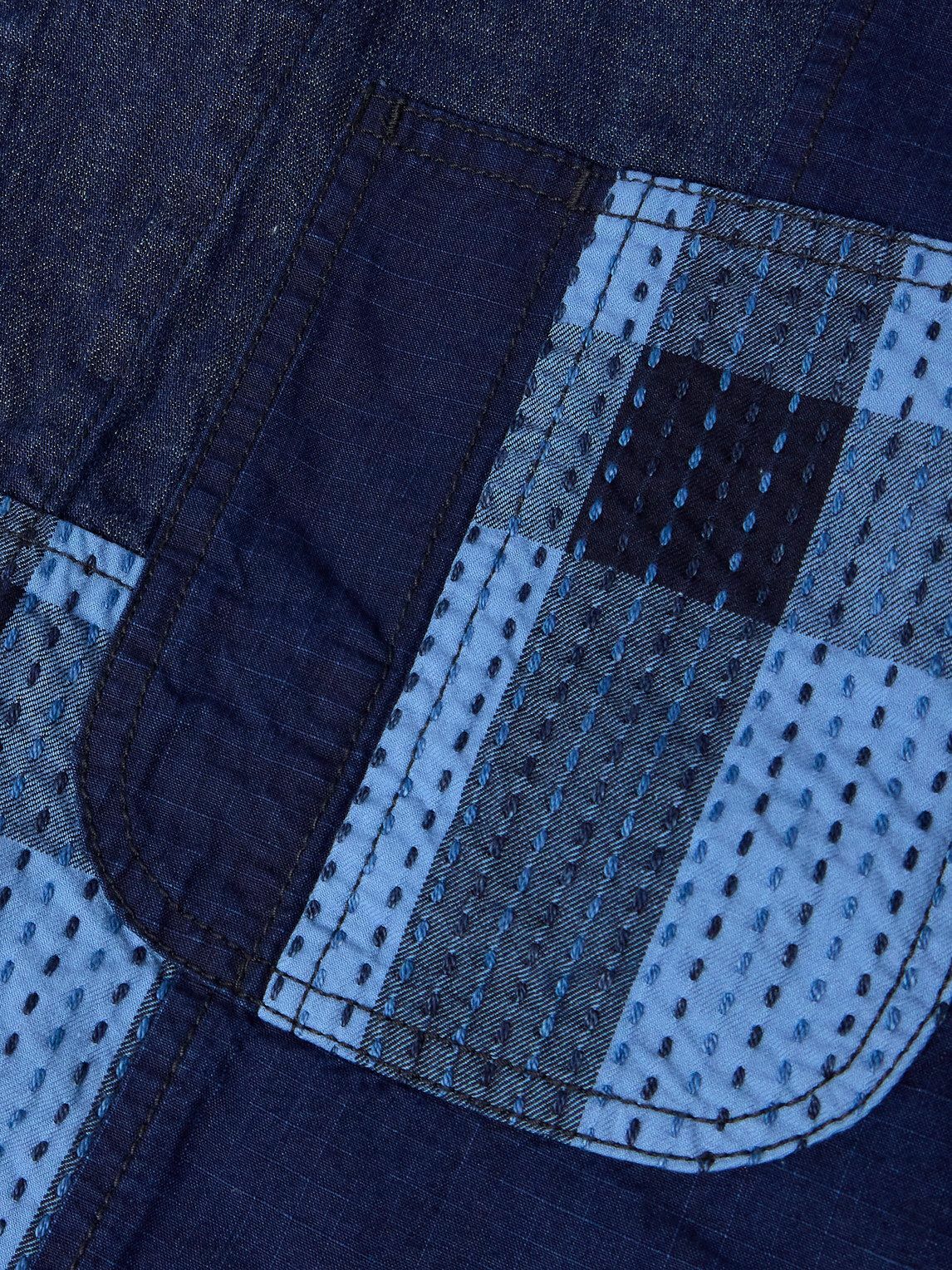 Beams Plus - Patchwork Denim Jacket - Blue Beams Plus