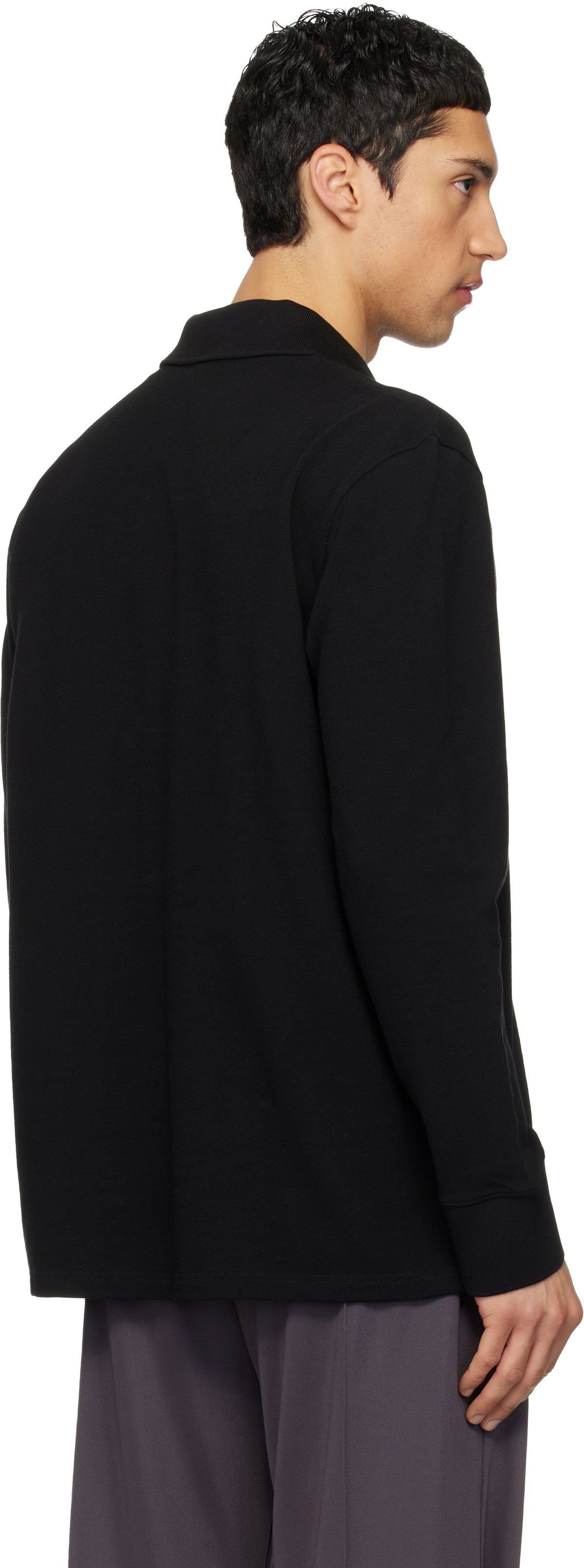 Courrèges Black Oversized Polo