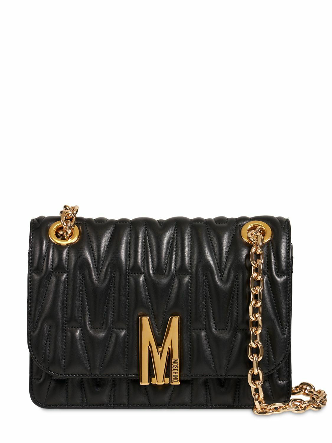 MOSCHINO - Quilted Leather Shoulder Bag Moschino