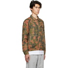 Stussy Green and Orange Reverse Jacquard Bryan Jacket