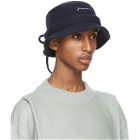 Jacquemus Navy Wool Le Bob Bucket Hat