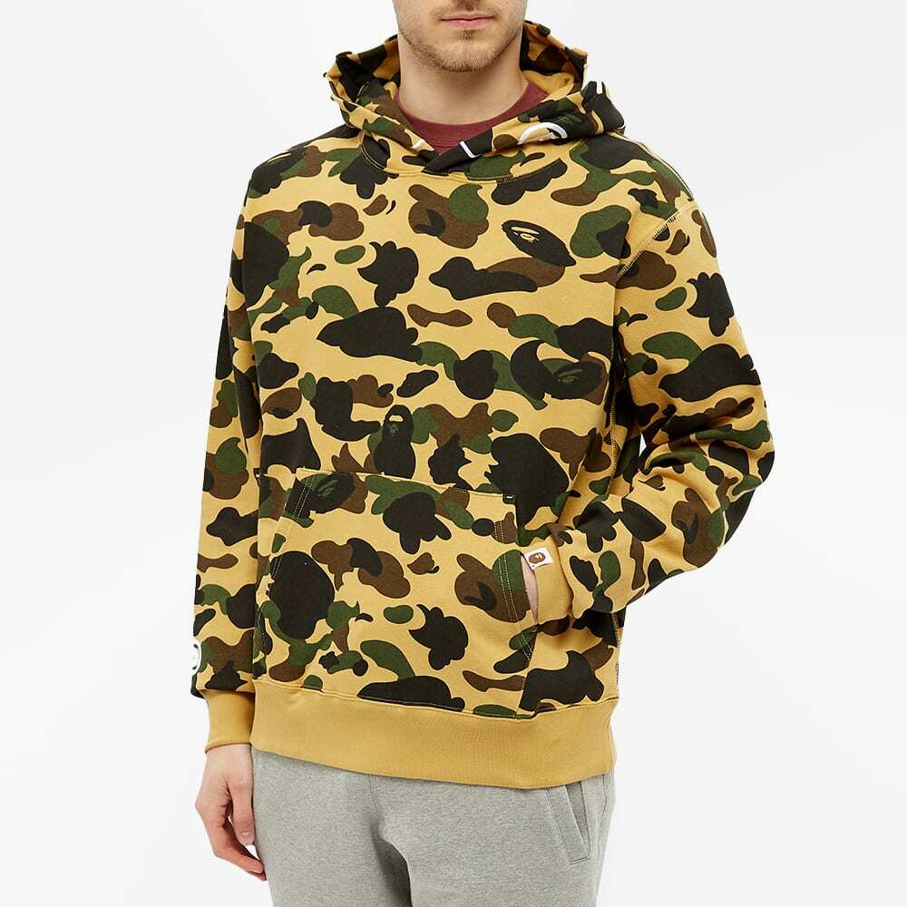 A Bathing Ape Men's 1st Camo 2nd Ape Hoody in Yellow A Bathing Ape