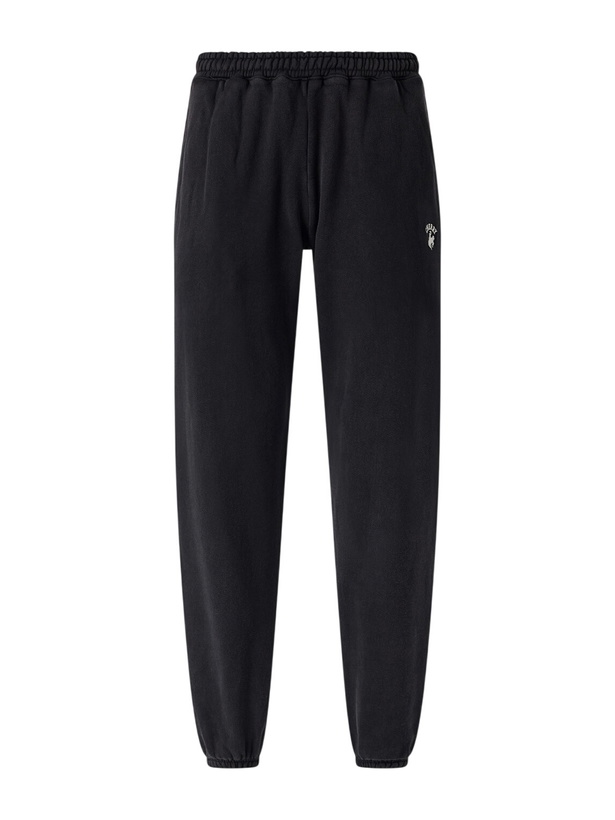 Photo: Cherry Los Angeles - Tapered Logo-Embroidered Cotton-Jersey Sweatpants - Black