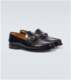 Gucci Horsebit debossed GG leather loafers