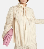 Joseph - Orton striped cotton and silk-blend shirt