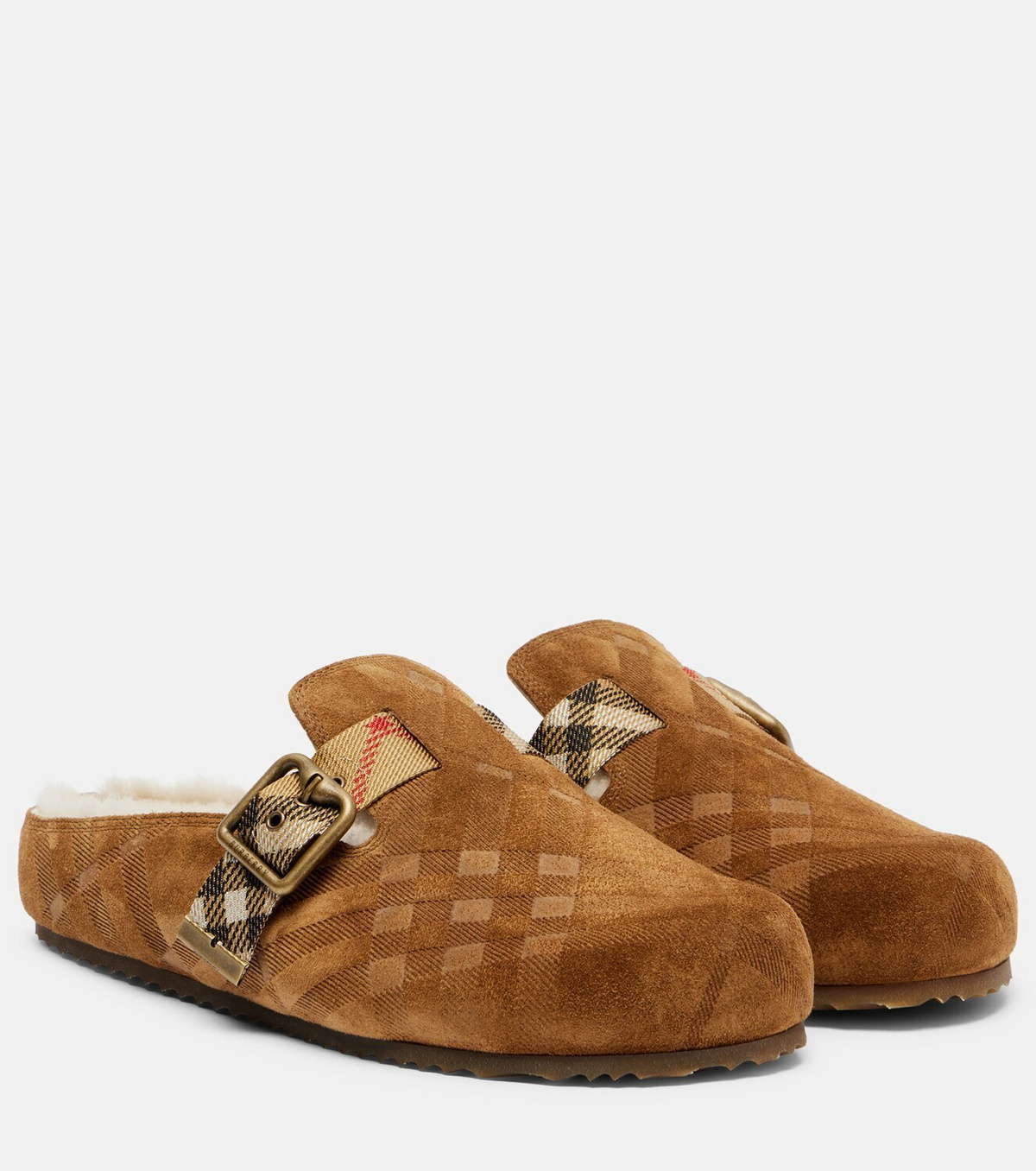 Burberry Urchin shearling-lined suede clogs