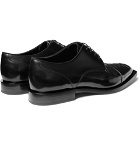Fendi - Logo-Embroidered Leather Derby Shoes - Black