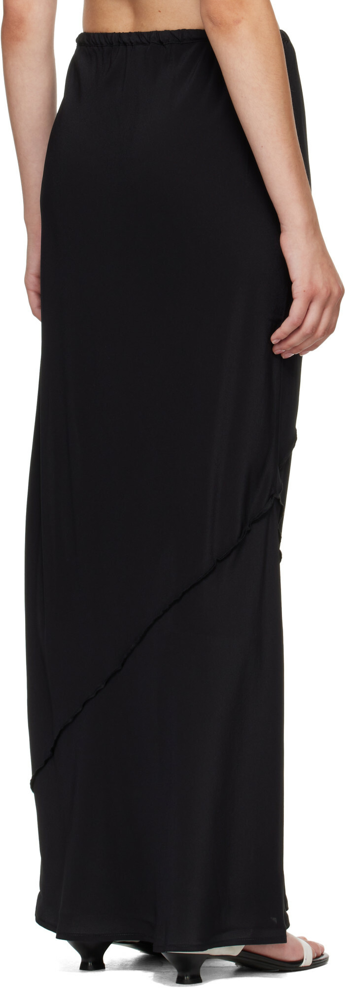 Baserange Black Lava Maxi Skirt
