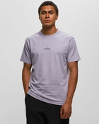 Stone Island Tee Cotton Jersey, 'stamp Two' Print, Garment Dyed Purple - Mens - Shortsleeves