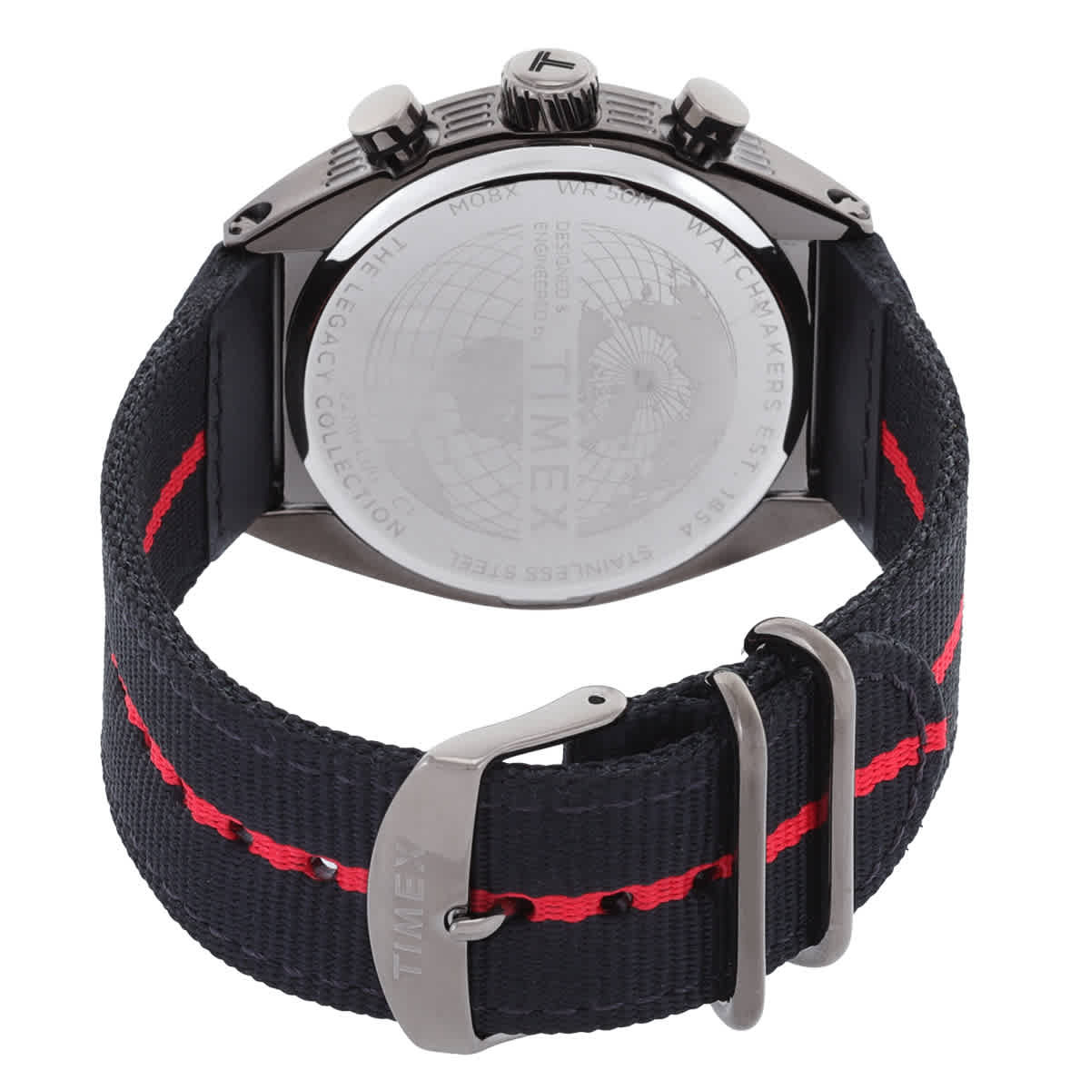 Timex Legacy Tonneau Chronograph Quartz Black Dial Mens Watch TW2W50200