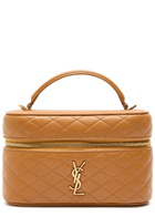 Saint Laurent Gaby Mini Quilted Leather top Handle bag - Camel - One Size
