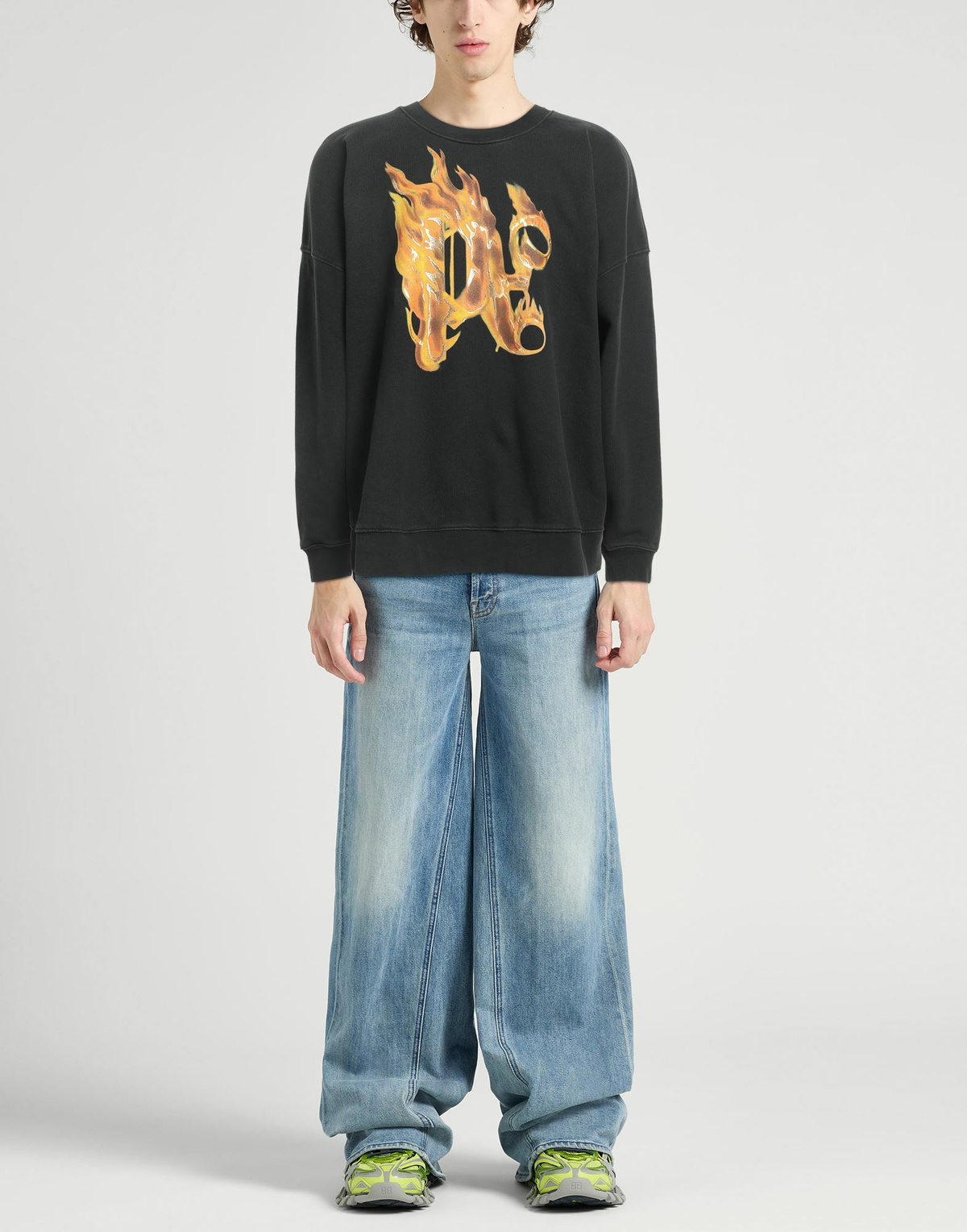 Palm Angels Mens Sweatshirt in Black