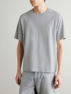 NN07 - Jett 30026 Embroidered Organic Cotton-Jersey T-shirt - Gray
