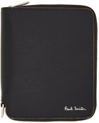 Paul Smith Black Contrast Interior Zip Around Wallet