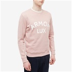 Armor-Lux Men's Organic Logo Crew Sweat in Pink