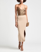 Norma Kamali Womens Bodysuit Khaki
