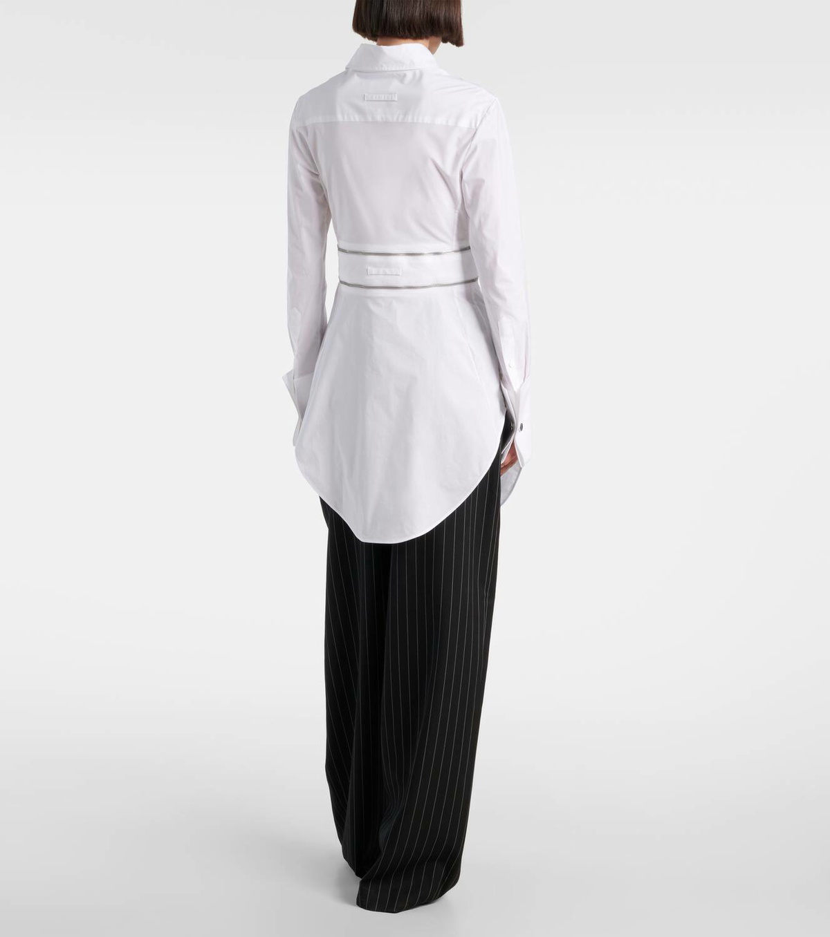 Jean Paul Gaultier Belted cotton-blend shirt dress