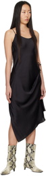 LOW CLASSIC Black 2-Way Midi Dress