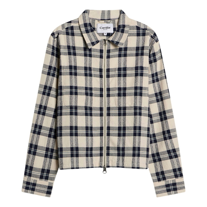 Photo: Corridor Men's Capricorn Plaid Zip Jacket in Navy