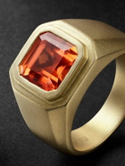 42 Suns - Medium 14-Karat Gold Laboratory-Grown Sapphire Ring - Gold