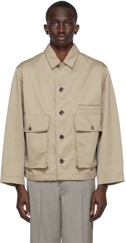 Photo: Lemaire Taupe Boxy Blouson Jacket