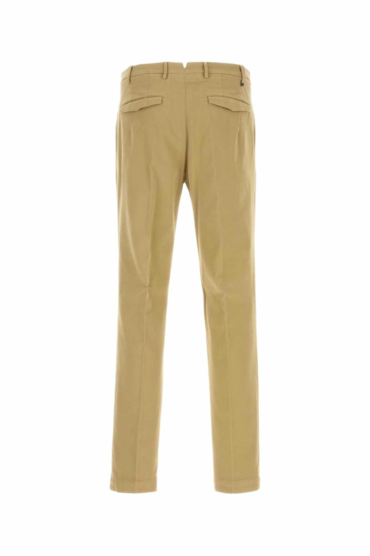 PT Torino Beige Stretch Cotton Pant