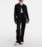 Bottega Veneta Intrecciato leather-trimmed denim jacket