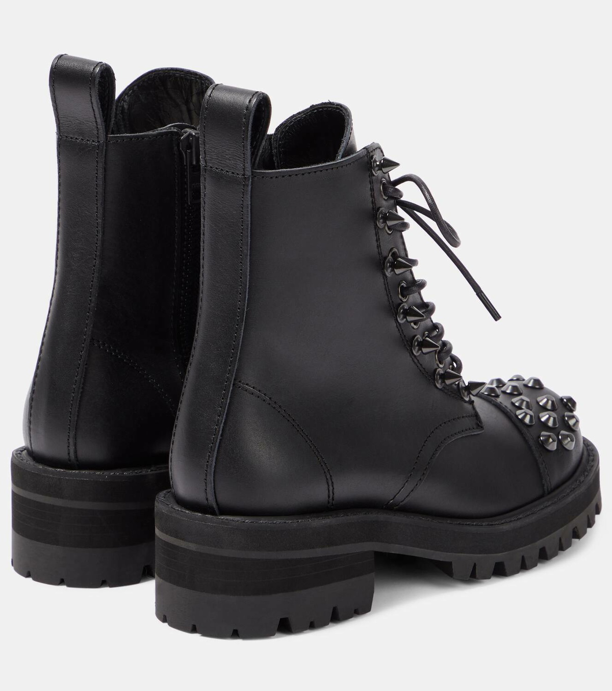 Junya Watanabe Embellished leather biker boots