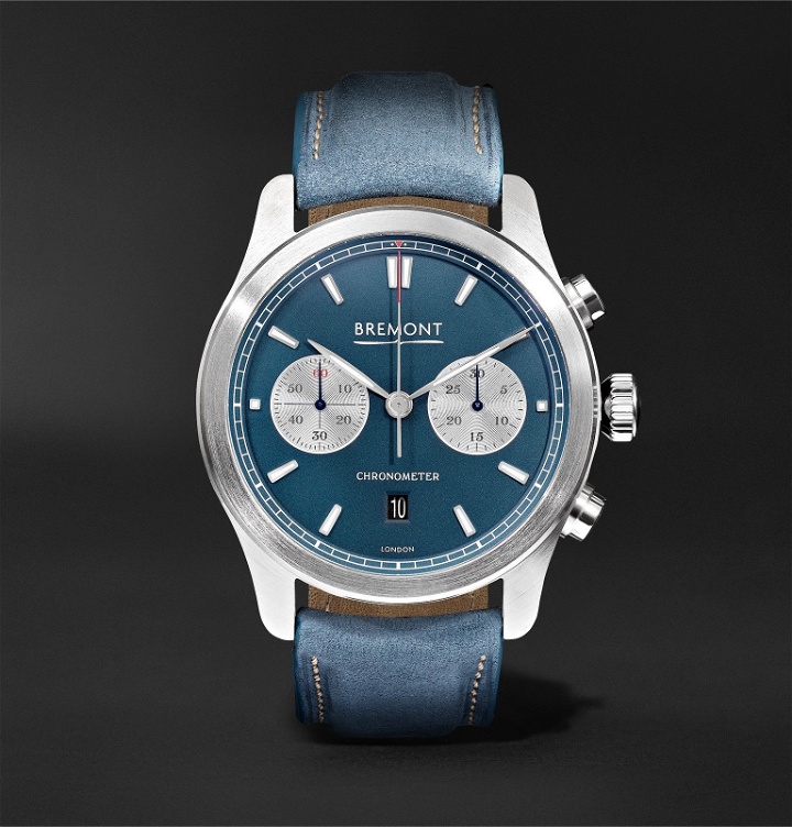 Photo: Bremont - Zurich Chronograph 42mm DLC-Coated Stainless Steel and Kevlar Watch, Ref. No. CH_MO_034_06_L - Blue
