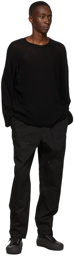 Yohji Yamamoto Black Cotton Sweater