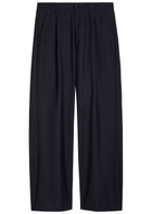 Oliver Spencer Orsman Wide-leg Wool Trousers Navy