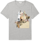 Alexander McQueen - Slim-Fit Printed Cotton-Jersey T-Shirt - Gray