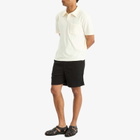 Universal Works Men's Newlyn Light Weight Terry Polo in Ecru