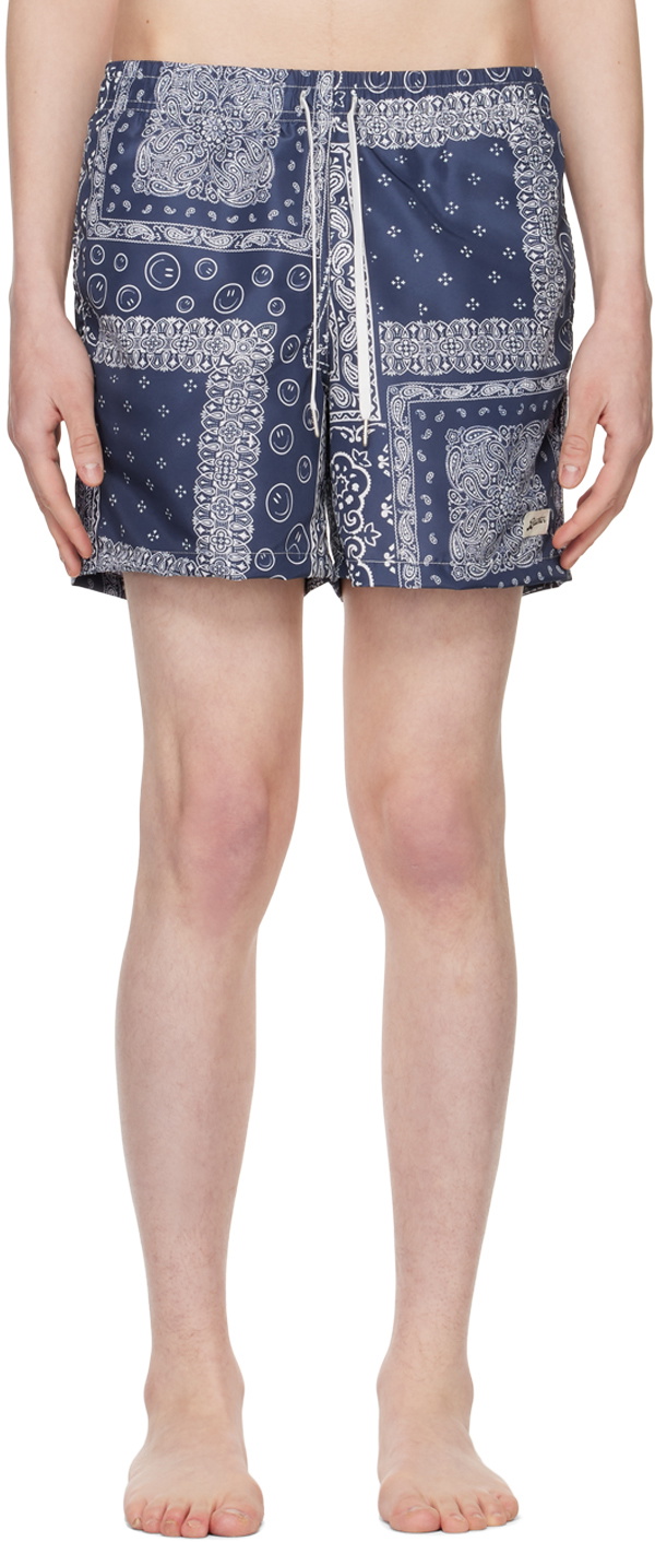 Bather Navy Drawstring Swim Shorts