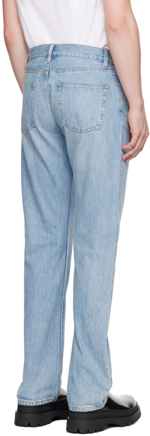 Helmut Lang Blue Low-Rise Straight Jeans