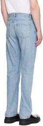 Helmut Lang Blue Low-Rise Straight Jeans