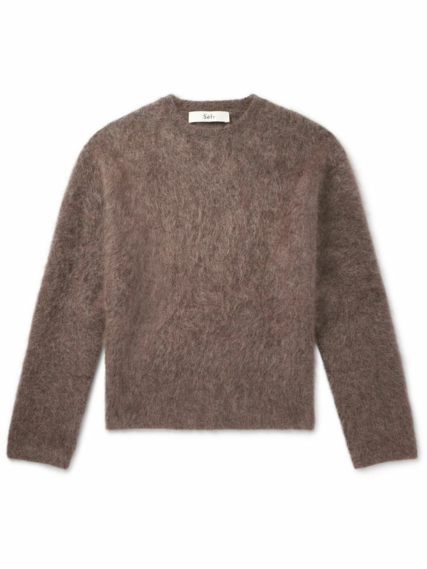 Photo: Séfr - Jermaine Brushed Mohair-Blend Sweater - Brown