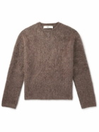 Séfr - Jermaine Brushed Mohair-Blend Sweater - Brown