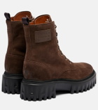 Hogan H700 suede combat boots