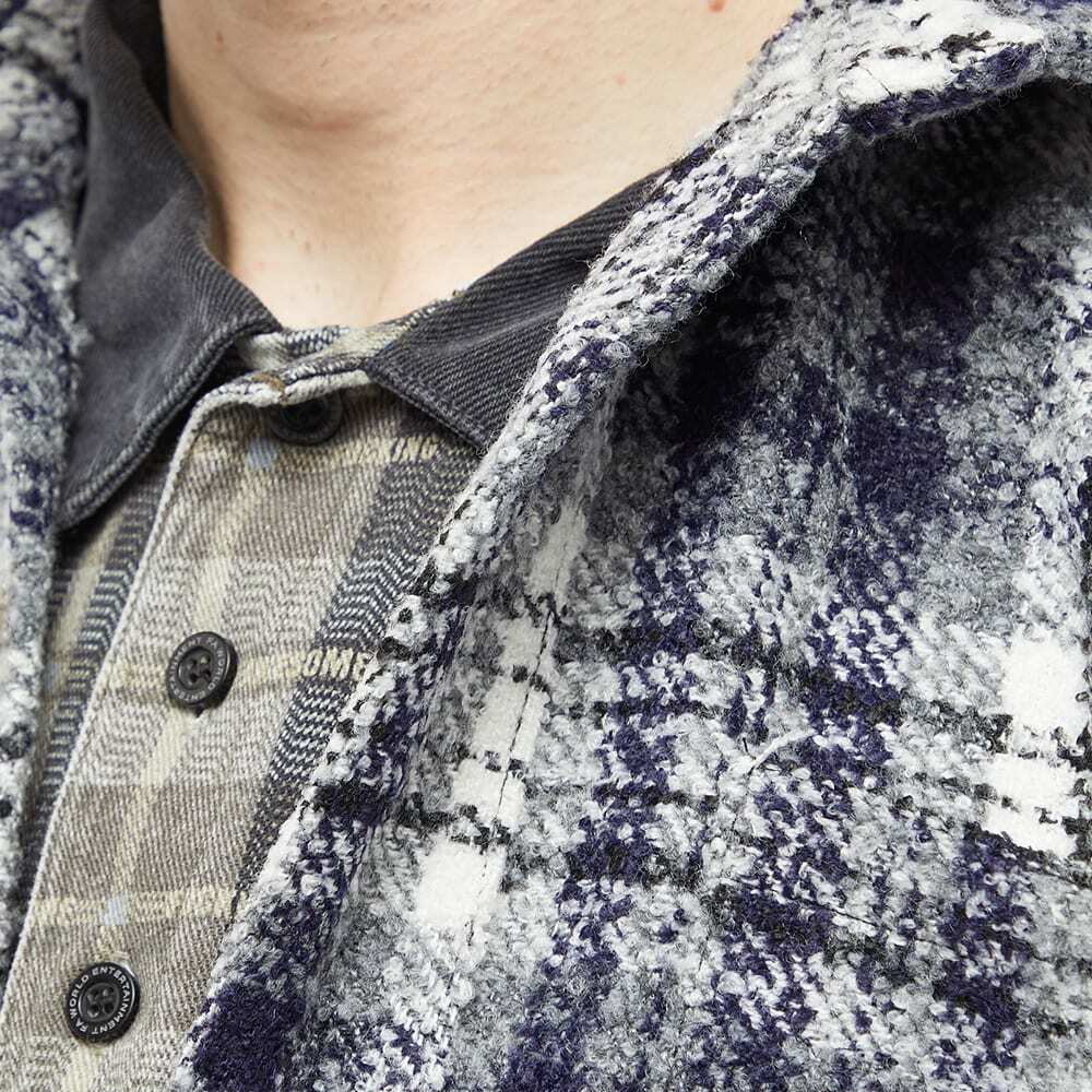 Fucking Awesome Men's Heavy Flannel Overshirt in Navy/White 