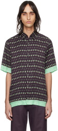 Dries Van Noten Brown Graphic Shirt