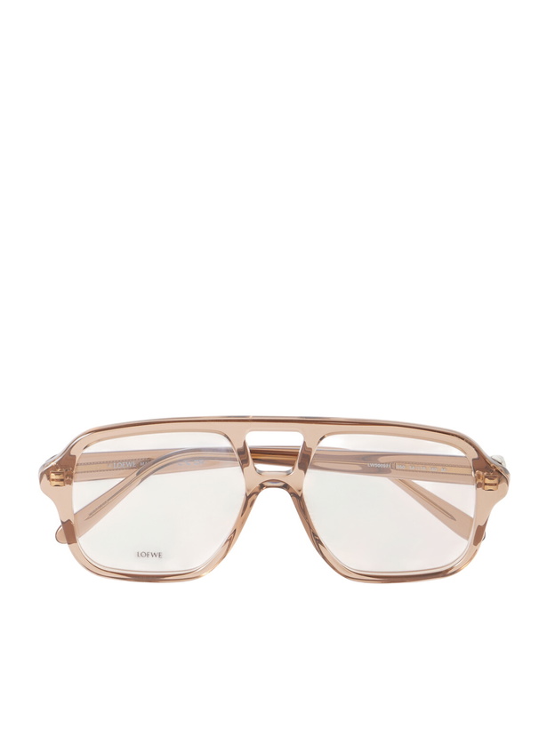 Photo: LOEWE - Slim Rectangular Aviator-Style Acetate Glasses