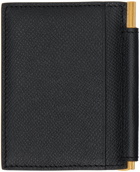 TOM FORD Black Folding Money Clip Card Holder