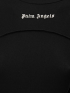 PALM ANGELS - Ribbed Cotton Mini Dress W/logo